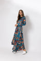 Nina Satin Floral Asymmetric Dress