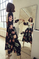Rose Gold Waisted Floral Dress