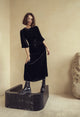 Bliss Velvet Tie Maxi Dress Black