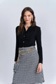 Aleeza Tweed Fringe Skirt