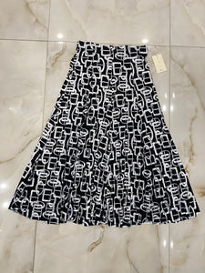 Orly Maxi Skirt Black/White Chains