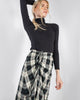 Checkered Ruched Skirt