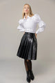 Apparalel Tribeca Skirt Croc Effect Black