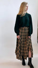 Third Asymmetric Plaid Skirt