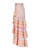 Rose Gold Layered Woven Midi Skirt