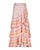 Rose Gold Layered Woven Midi Skirt