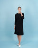 Bliss Circle Skirt Ribbed 24' Black