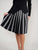 Aleeza Houndstooth Knit Pleated Skirt