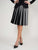 Aleeza Houndstooth Knit Pleated Skirt