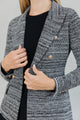 Apparalel Knit Tweed Blazer Black/White