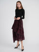 Bliss Velvet Burnout Printed Skirt