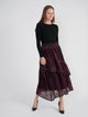Bliss Velvet Burnout Printed Skirt