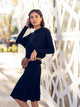 Bliss Circle Skirt Ribbed 24' Black